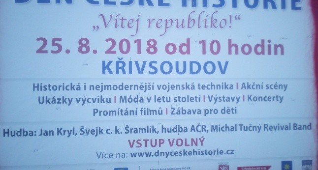 DEN ČESKÉ HISTORIE KŘIVSOUDOV 25.8.2018